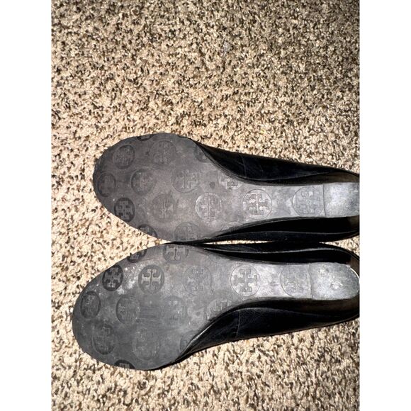 Tory Burch Sophie Wedge Mestico Leather Size 5.5 - Picture 6 of 6